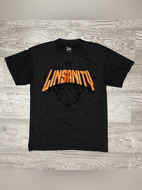 New York Knicks Jeremy Lin “Linsanity” Men’s Majestic Grey Graphic T-Shirt